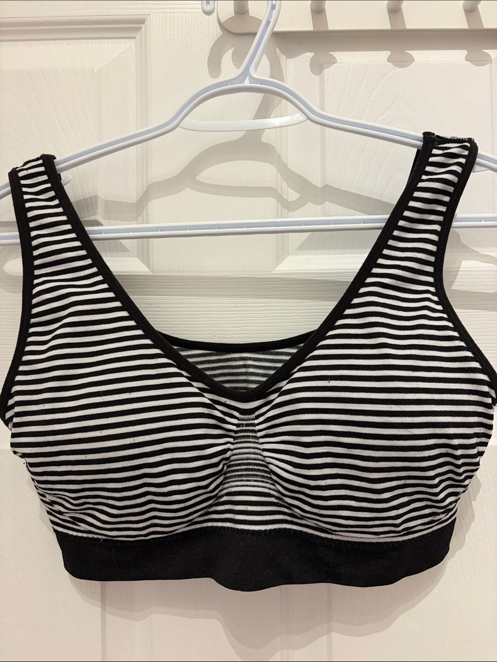 Striped Black & White Wireless Bralette